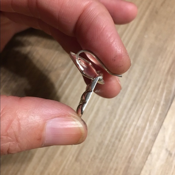 Vintage .925 Sterling Silver Geometrical Earrings - Picture 5 of 7